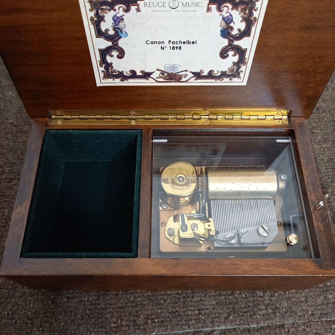 【美品】reuge リュージュオルゴール36弁 小物入れ付き