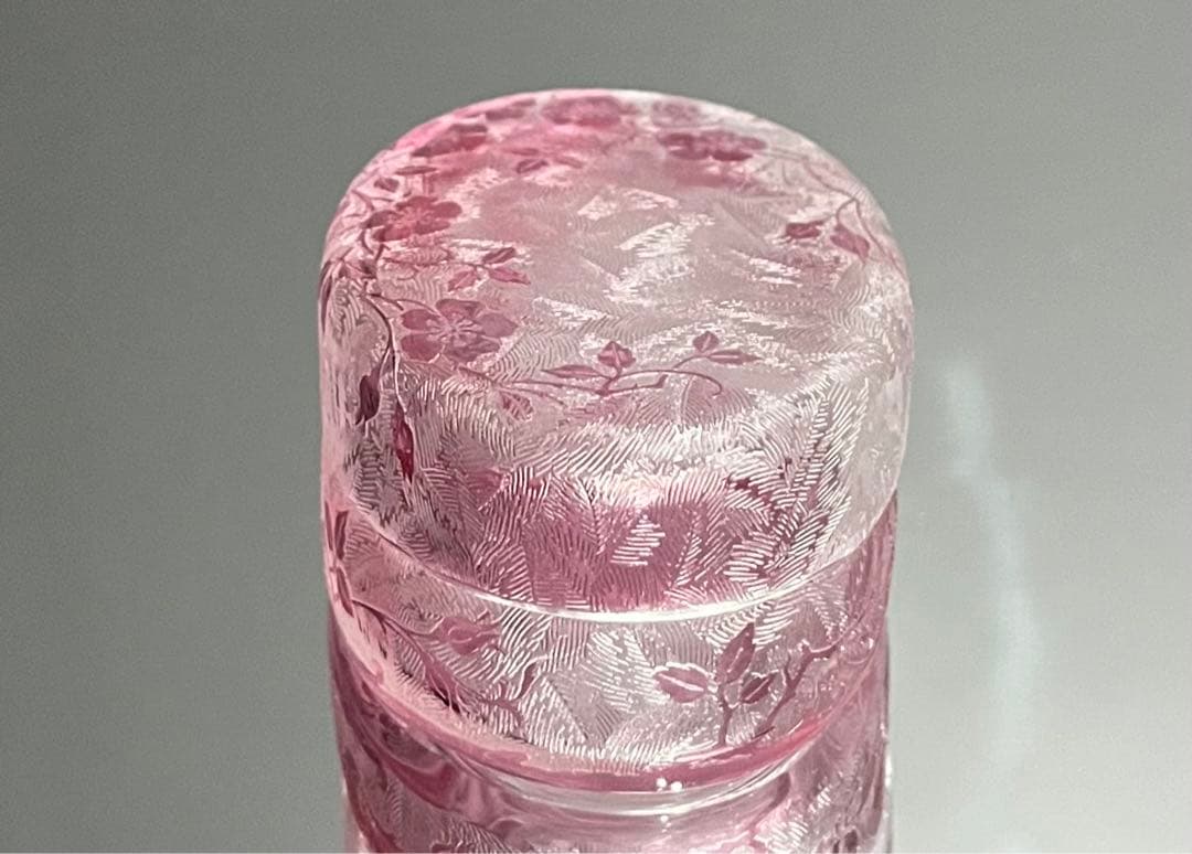 Baccarat オールドバカラ/※極希少※ エグランチエ 野薔薇 小判型 蓋物