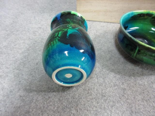 京焼清水焼丈夫窯加藤丈尋造京三彩仏具揃 [B25225]