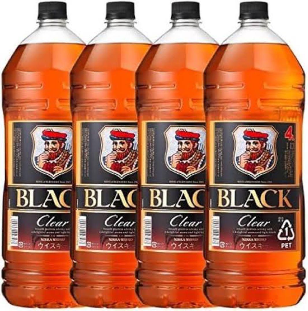 ブラックニッカ　 4L 4本セット Amazon.co.jp: [4本セット] ブラックニッカ クリア 4000ml 37% 大容量