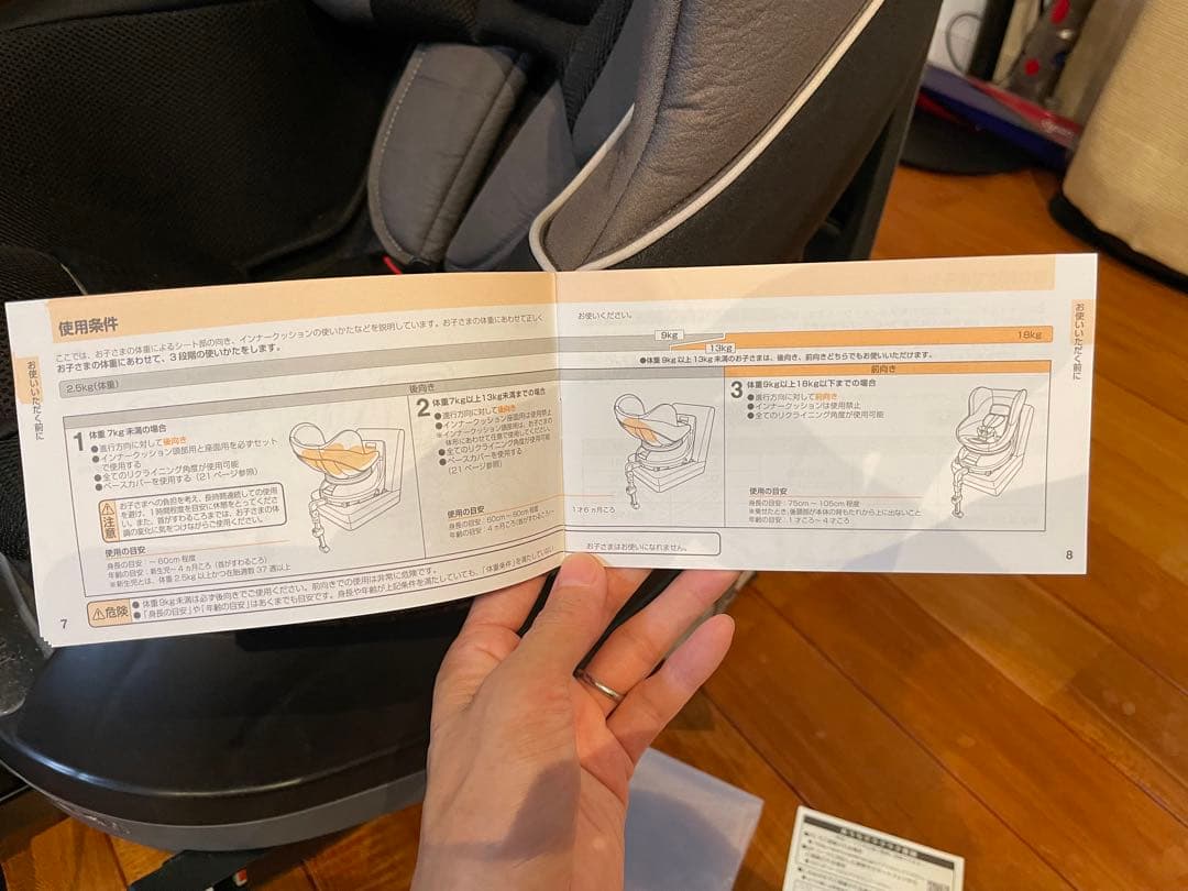 combi グレー チャイルドシート 5点式ベルト