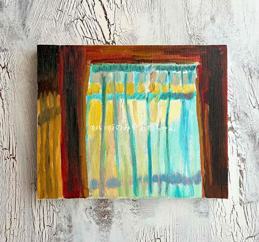 22×27㎝「部屋の中8」油彩画・原画・F3