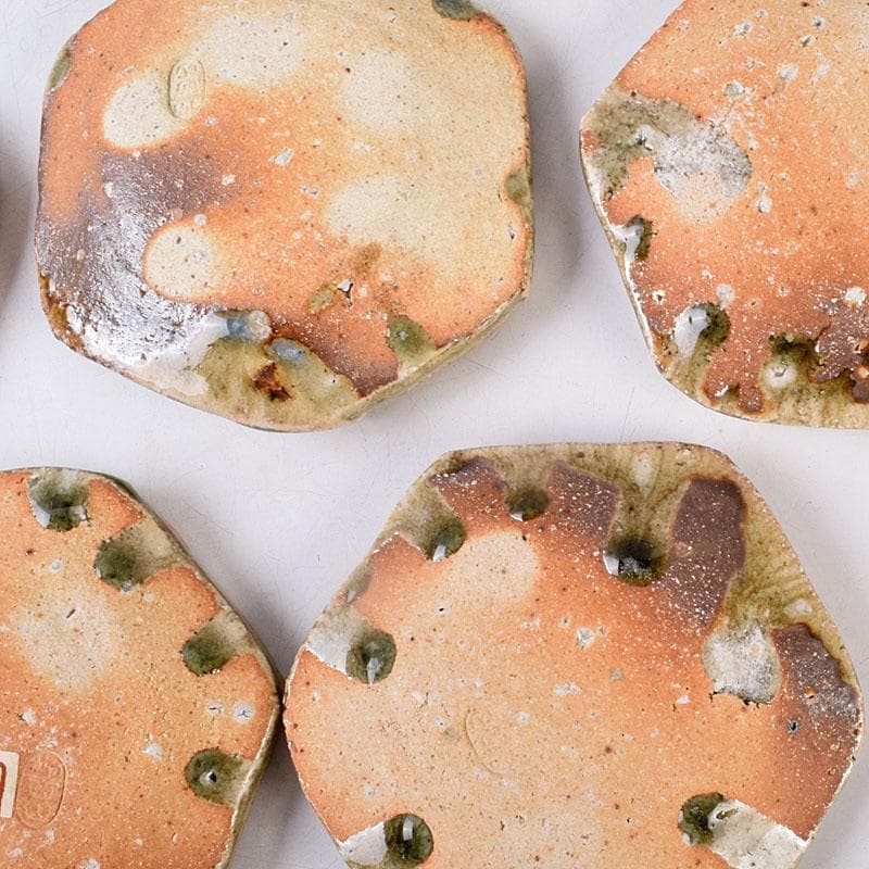 和食器 伊賀焼 西山窯 坂本瀧山作 銘々皿 五客 共箱 V 8507の通販はau