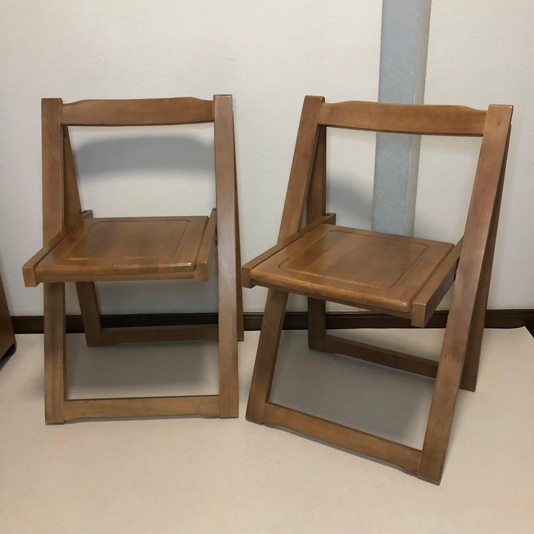 北欧レトロ 木製バタフライテーブル ダイニングテーブル 折りたたみ椅子