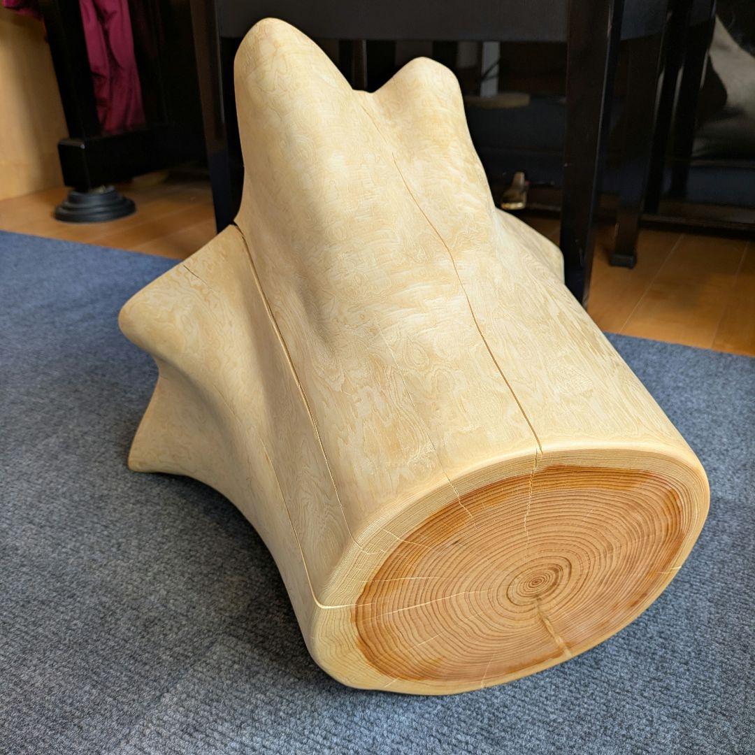 檜　切り株　丸太　椅子　スツール 　高さ約29.5㎝