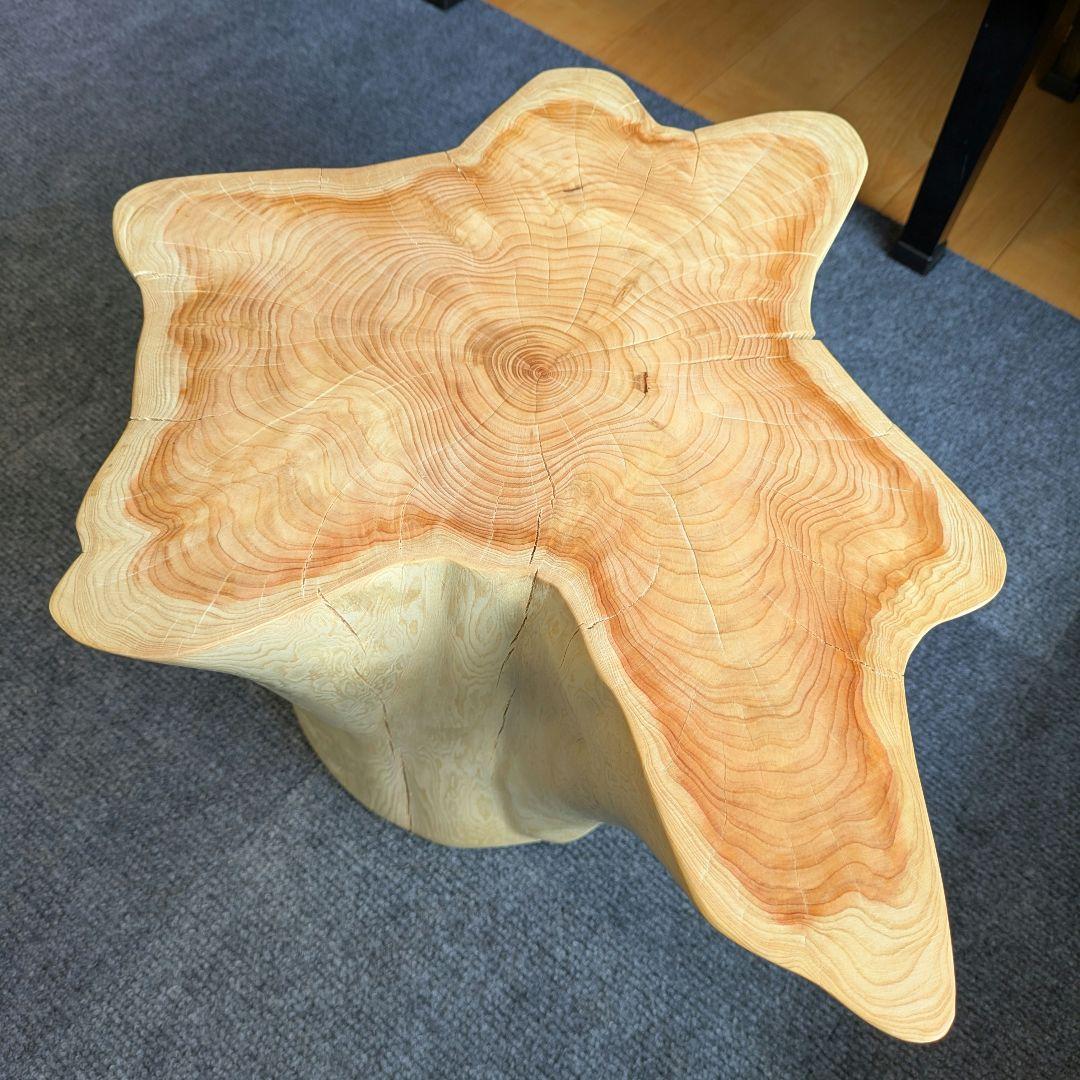 檜　切り株　丸太　椅子　スツール 　高さ約29.5㎝