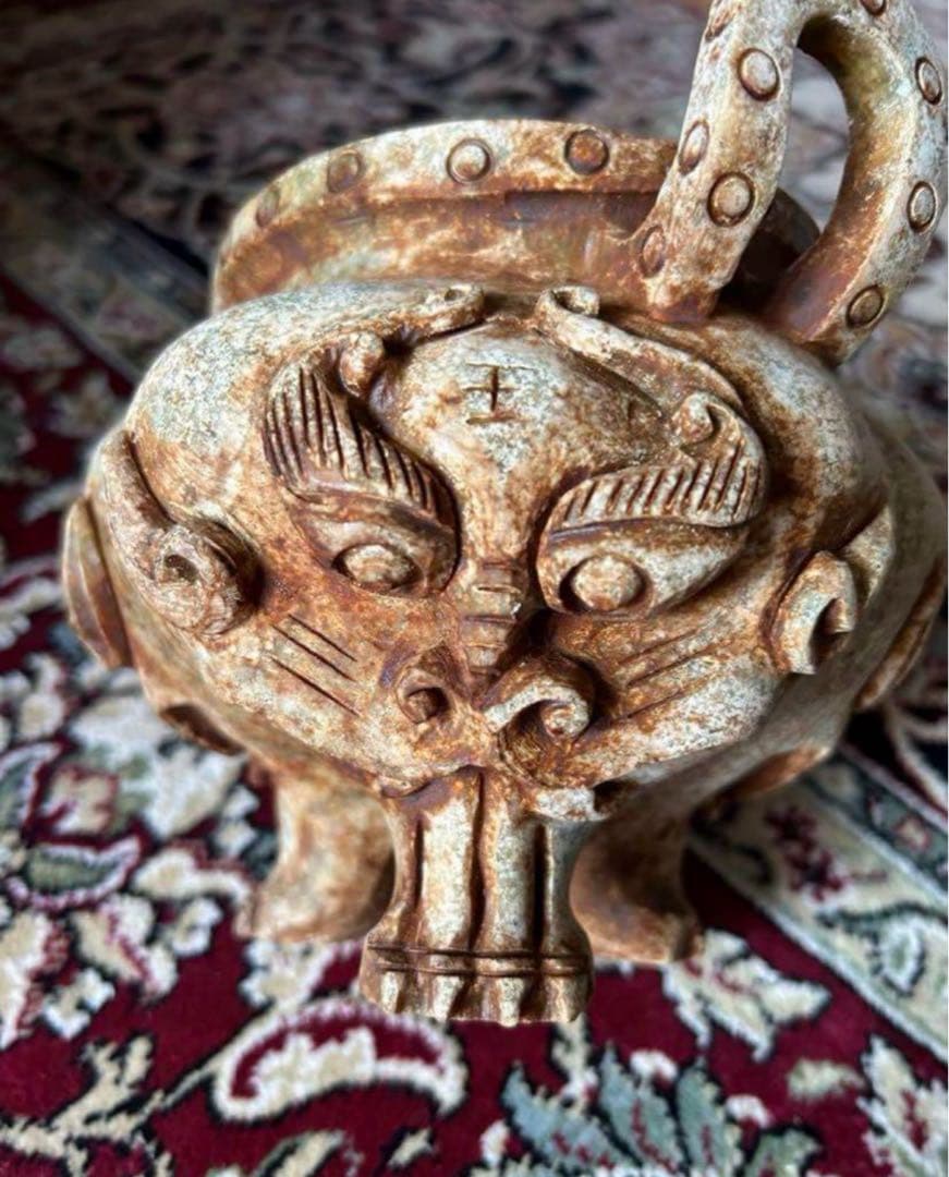 中国 唐時代 瓦硯 発掘品 木箱付 送料込み250602 中国 唐時代 瓦硯