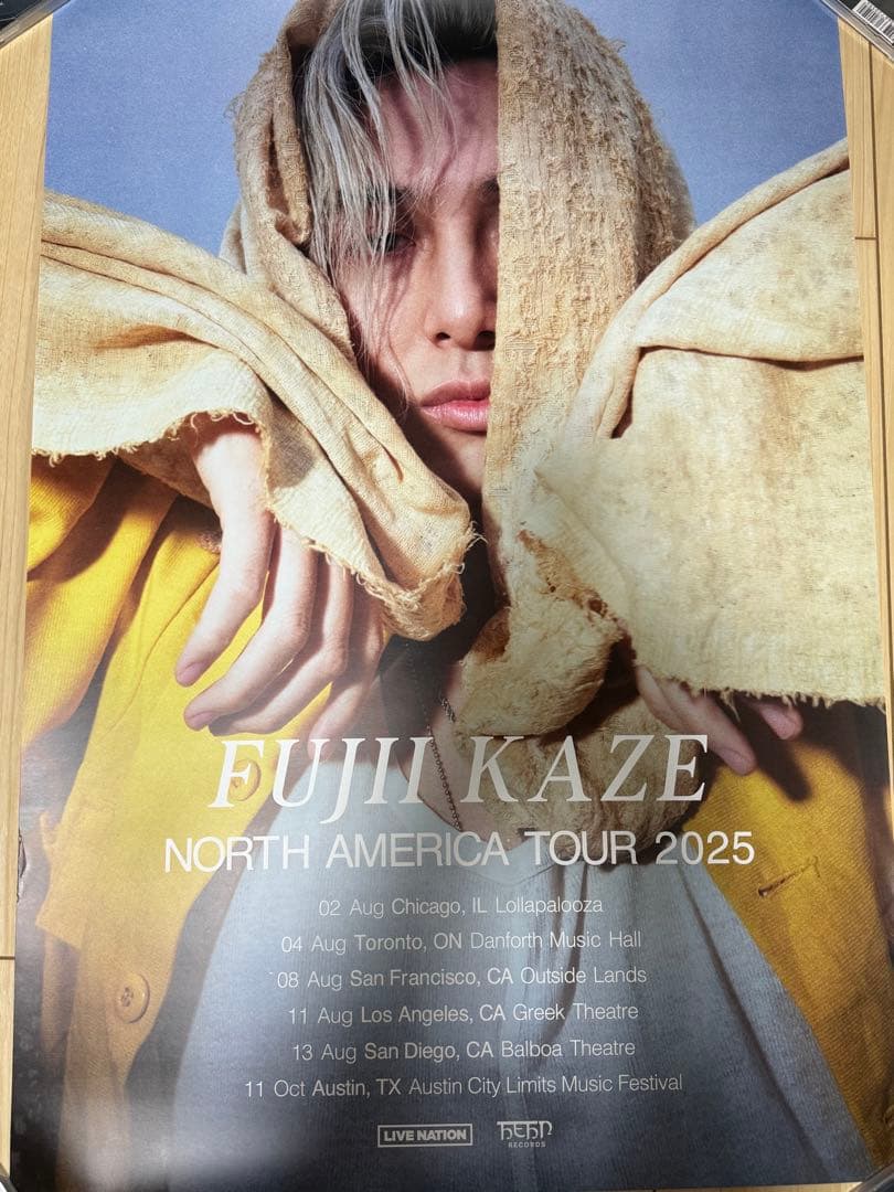 r*e様 藤井風 北アメリカツアー2025 B2ポスター B - HALF-TECH.COM