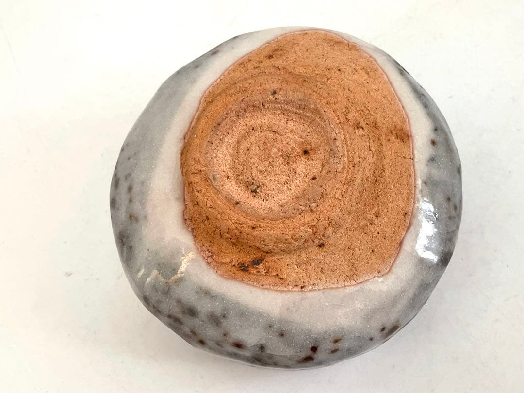 陶芸家堀一郎鼠志野茶盌茶碗抹茶碗茶道具志野美濃瀬戸共箱