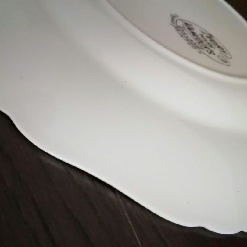 逸品 英国 サムソンハンコック ケーキ皿 飾り皿 アイボリーウェア 1930年製