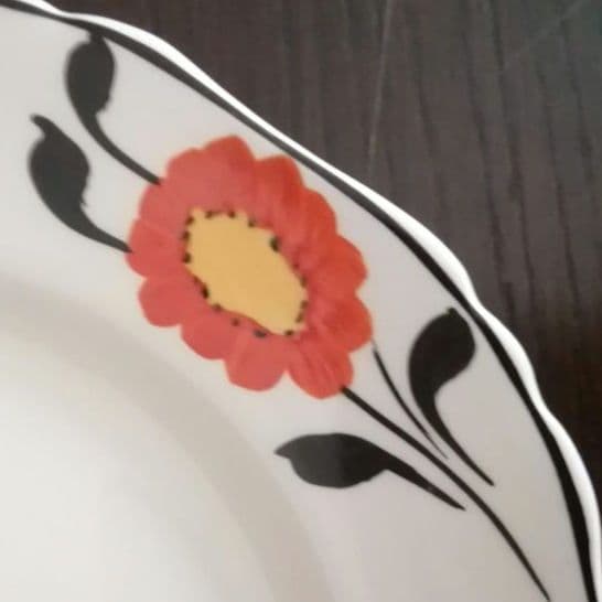 逸品 英国 サムソンハンコック ケーキ皿 飾り皿 アイボリーウェア 1930年製