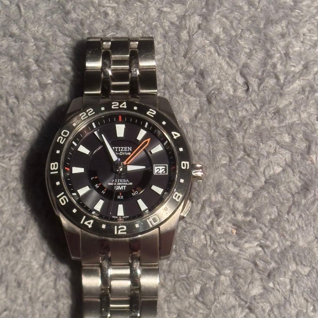 CITIZEN 時計 メンズ GMT 電波 ソーラー ATTESA エコドライブ
