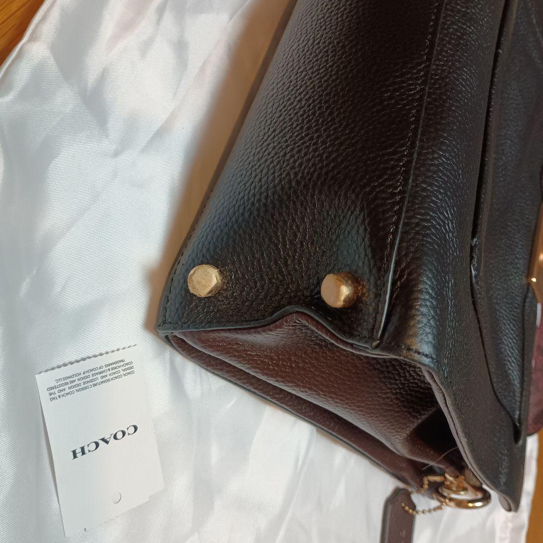 【新品未使用開封のみ】COACH コーチ ハンドバック ショルダー付◎ネット現行