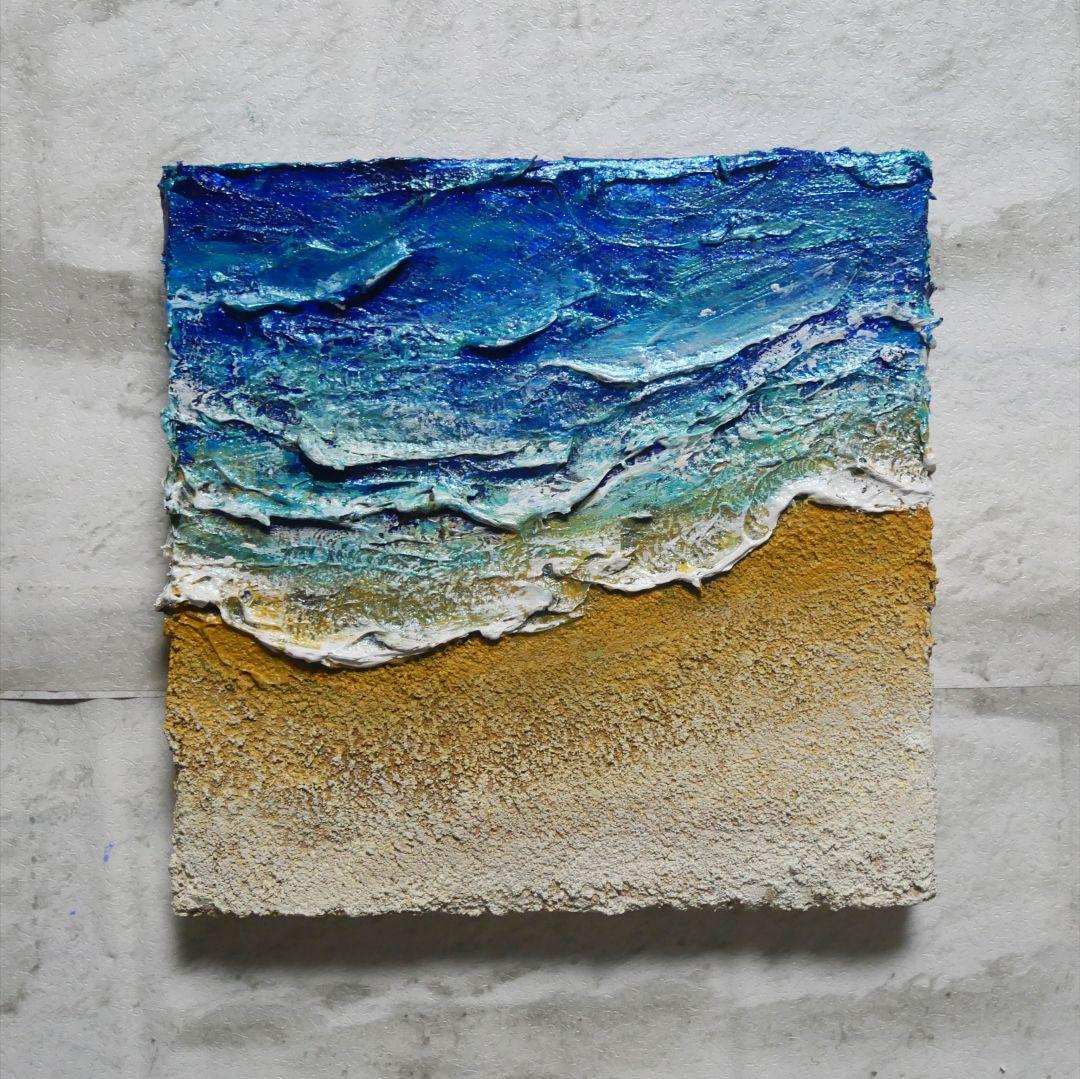 油絵 油彩 油彩画 絵 絵画 【海と波】