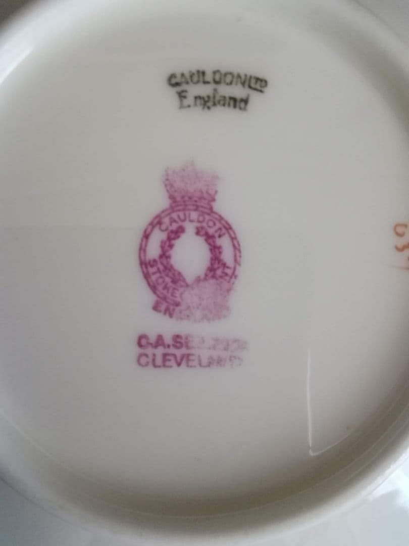 逸品 金彩装飾ハイハンドルC&S アールデコ Cauldon 英国アンティーク