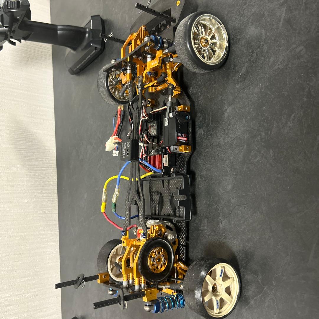 ラジドリ TA-05 VDF ゴールド 魔改造シャーシ 2駆 RWD化