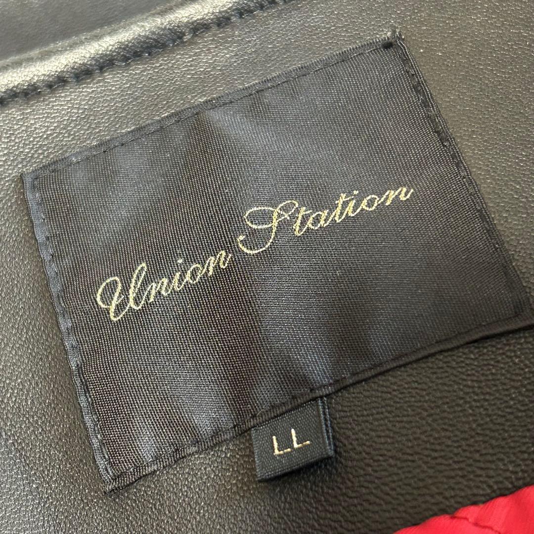 UNION STATION ユニオンステーション シングルレザージャケット XLの