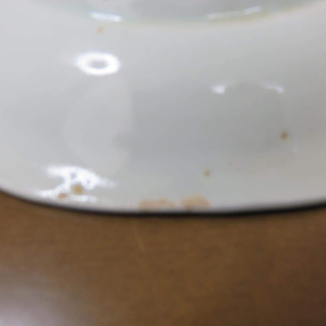 角皿 染付 8枚 山水 江戸 雲 民家 船 変形皿 合箱あり