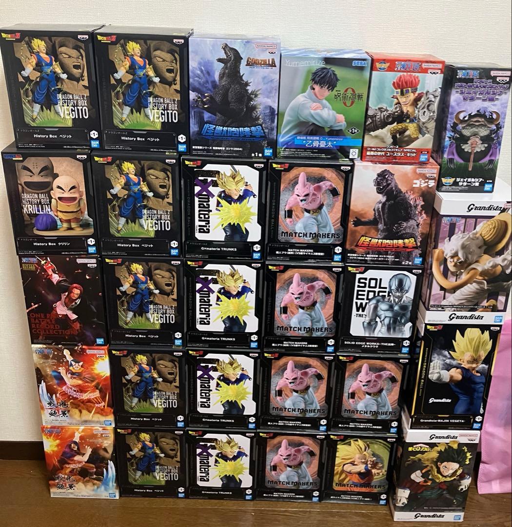 最新プライズ　ドラゴンボール　ワンピース　29体フィギュア　まとめ売り ドラゴンボールフィギアまとめ売り グランディスタ 出陣 ワンピース