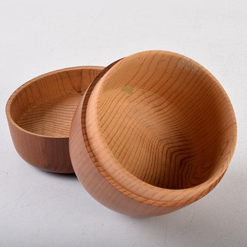 茶道具 飛騨一位一刀彫 十代 飛騨甚五郎 村山群鳳作 棗 共箱 V 8778