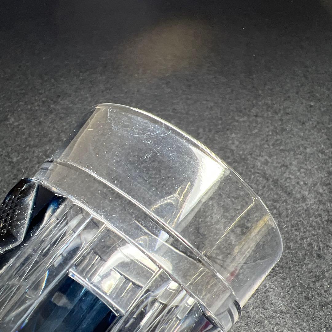 薩摩切子 島津磯斉 色被せ切子ガラス タンブラー 共箱 東Y7-1205☆2F