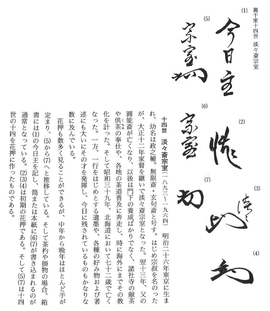 裏千家14世淡々斎宗室自筆一行『仙雲横寿山』掛軸（共箱） O1