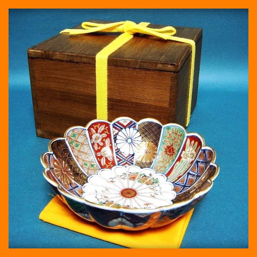 781『菊花鉢 箱付き』奇玉宝鼎之珍 /骨董品 古美術 古道具