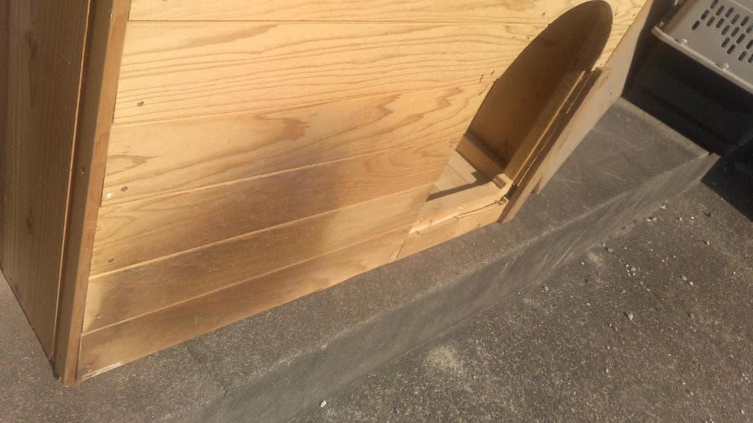 犬小屋 手作り ヒノキ使用 愛犬が一度も入りません 上部フタ取り外し可