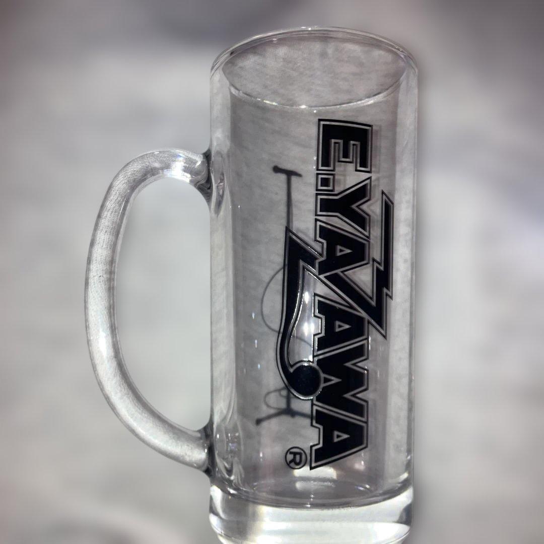 矢沢永吉　ビールジョッキ　ビワベース　フデ1 ロゴ3