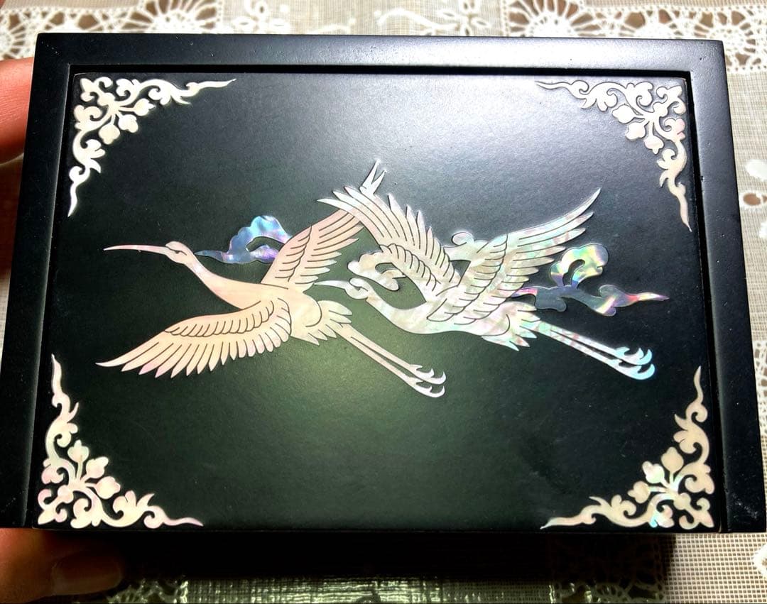 韓国伝統工芸品　螺鈿細工 アクセサリーケース ジュエリーボックス 名刺入れセット