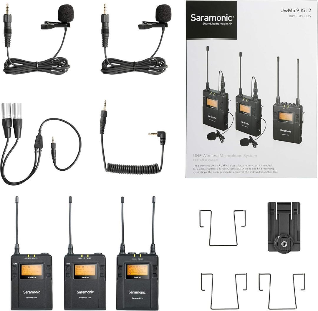 Saramonic ワイアレスデュアル超小型マイクロホンすマイクロフォンシステム