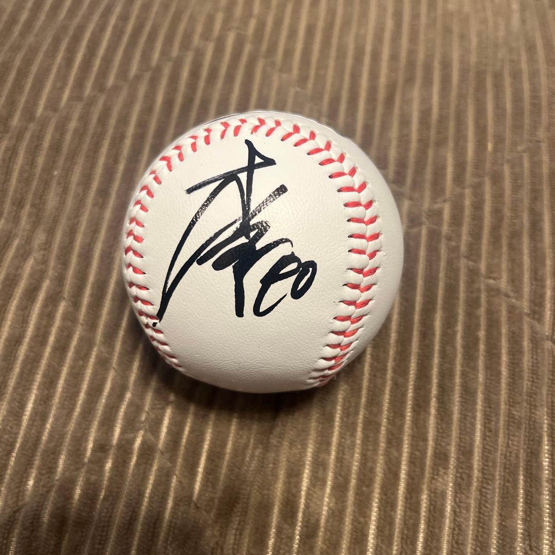 千葉ロッテドラフト3位奥村頼人40選手直筆サインボール - メルカリ