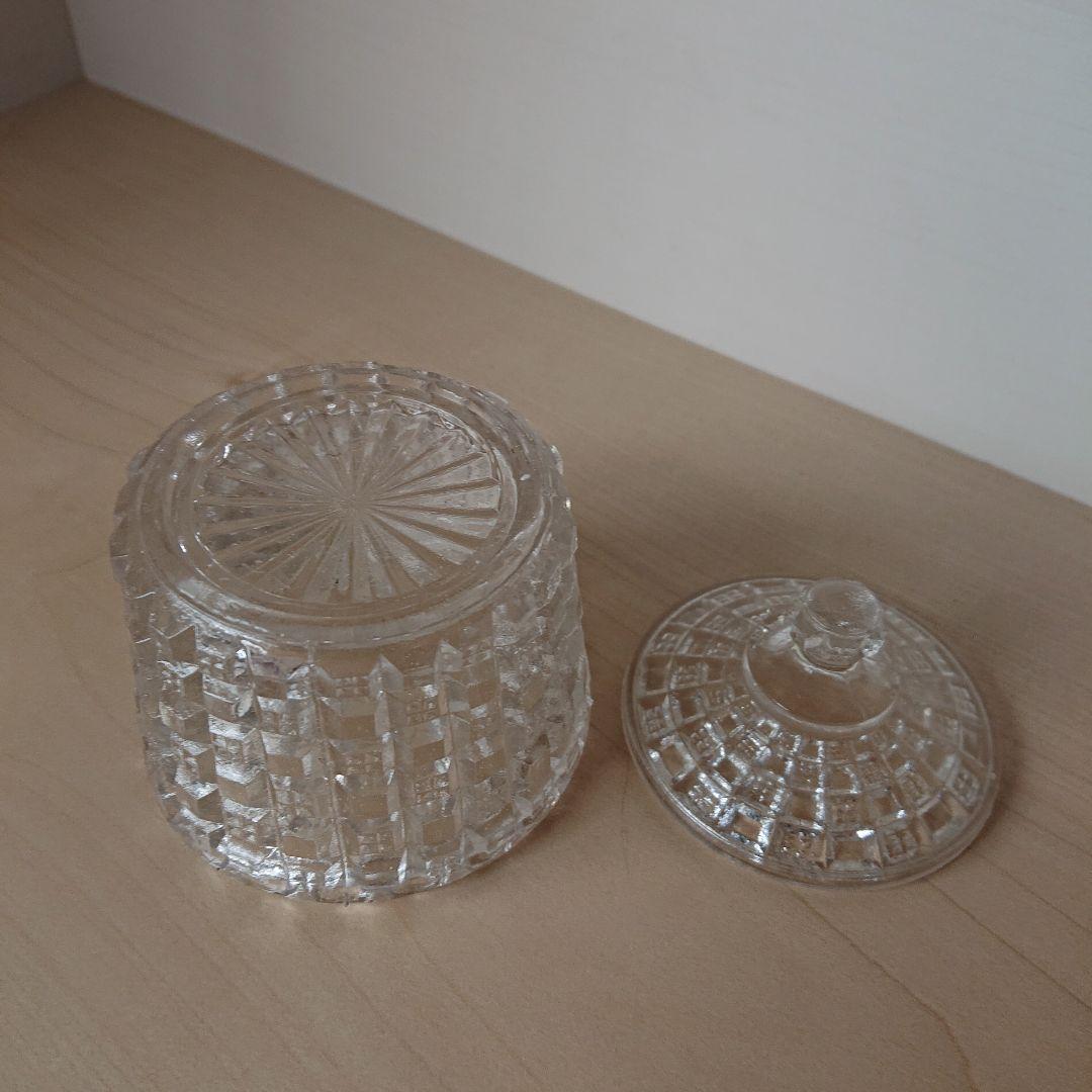 キャンディポット　シュガーポット　ボンボン入れ　プレスガラス　蓋物 プレスガラス キャンディポット ボンボン入れ シュガーポット 蓋物