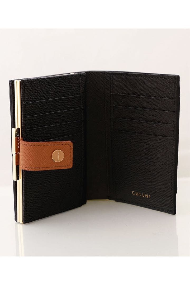 CULLNI クルニ 財布 本革 牛革 二つ折り ブラックメンズ レディース