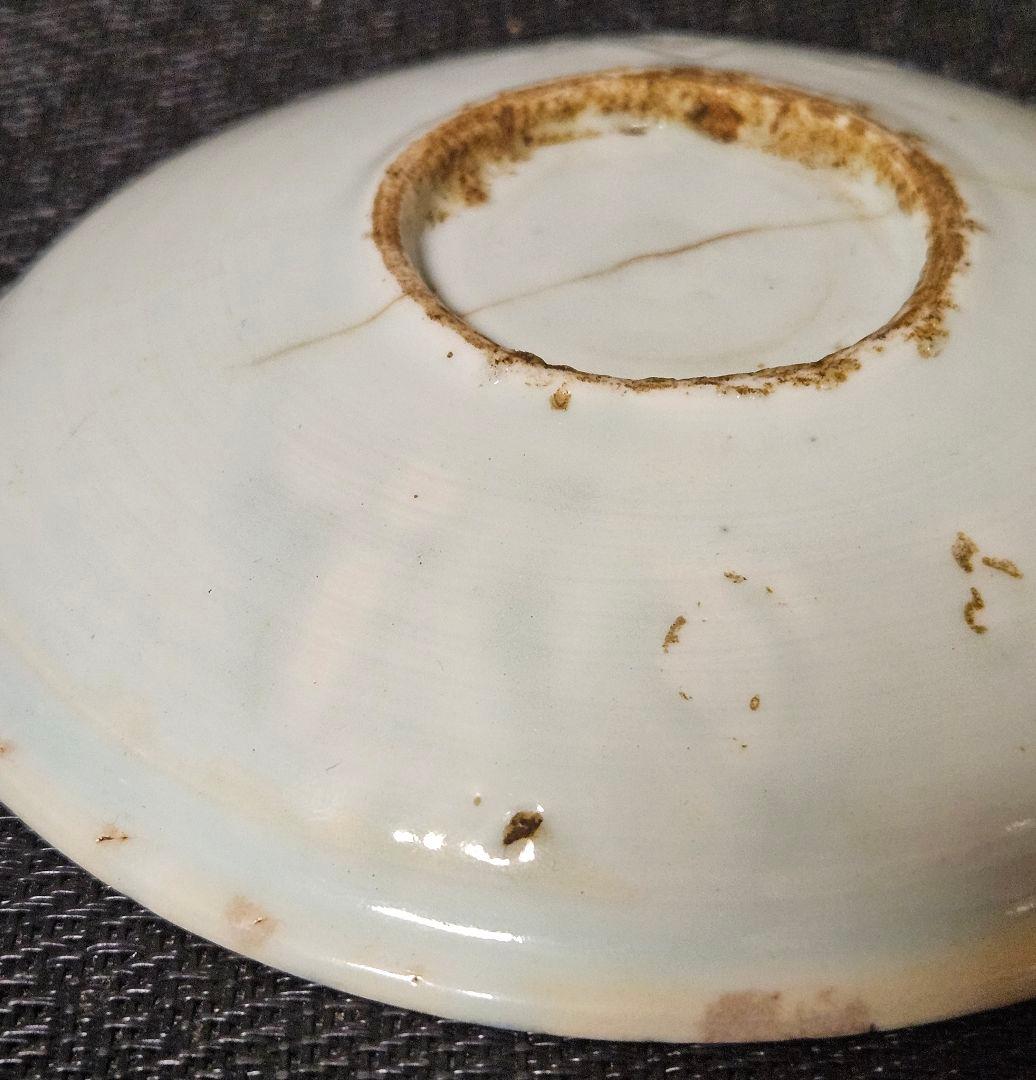 本物保証❗️】江戸時代初期 初期伊万里 染付 山水帆掛舟渡り鳥図14.1