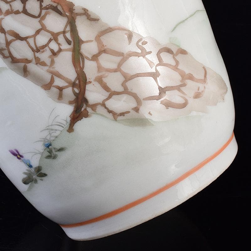 九谷焼 古九谷 色絵金彩 山水人物文瓶 V R8111 - メルカリ