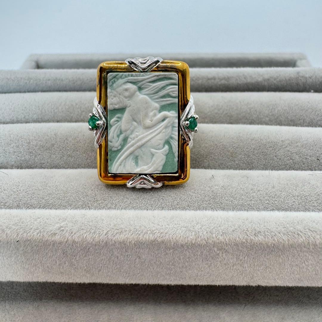 【ケース付き】Mucha ミュシャ カメオ　宝飾リングコレクション　13号　3点