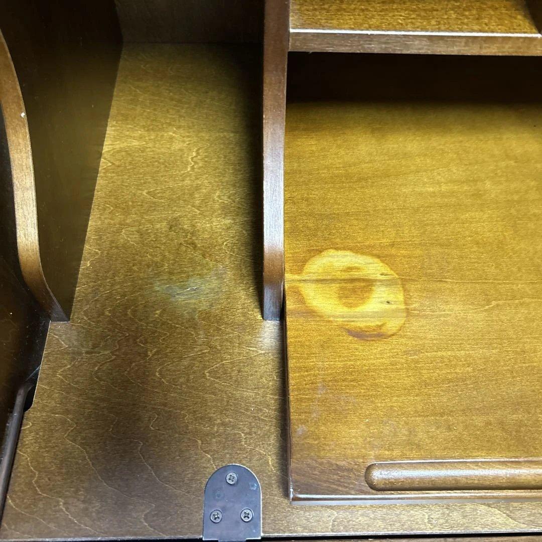 カリモク 木製ブラウン文机