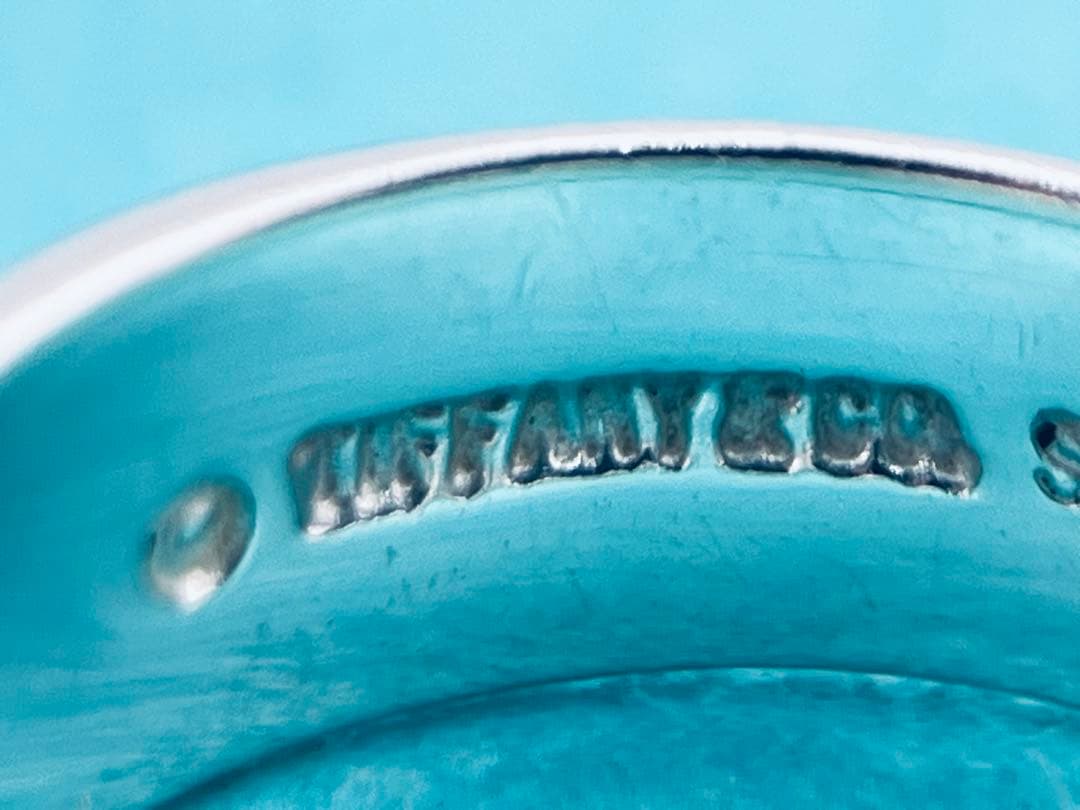 h965 ティファニー　カーブド　ハート　リング　シルバー　925 約8.5号