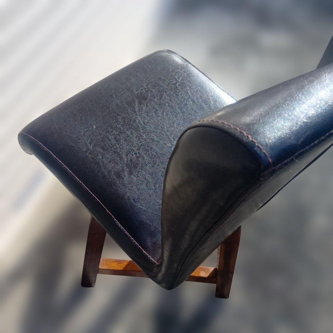 ヴィンテージ MORISHIGE PUレザー アンティーク回転チェア③