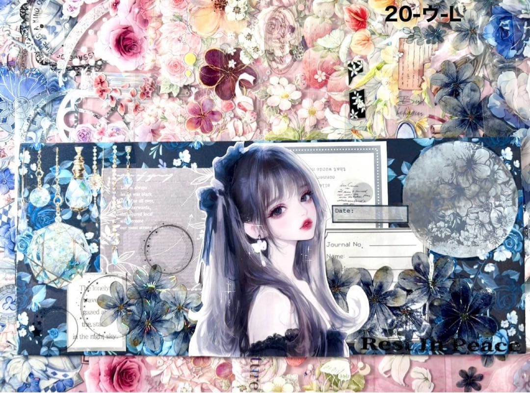 海外PETマステ切り売り20枚セット　マステケース付き　20-ウ-L 海外PETマステ切り売り20枚セット マステケース付き 20-ウ-L