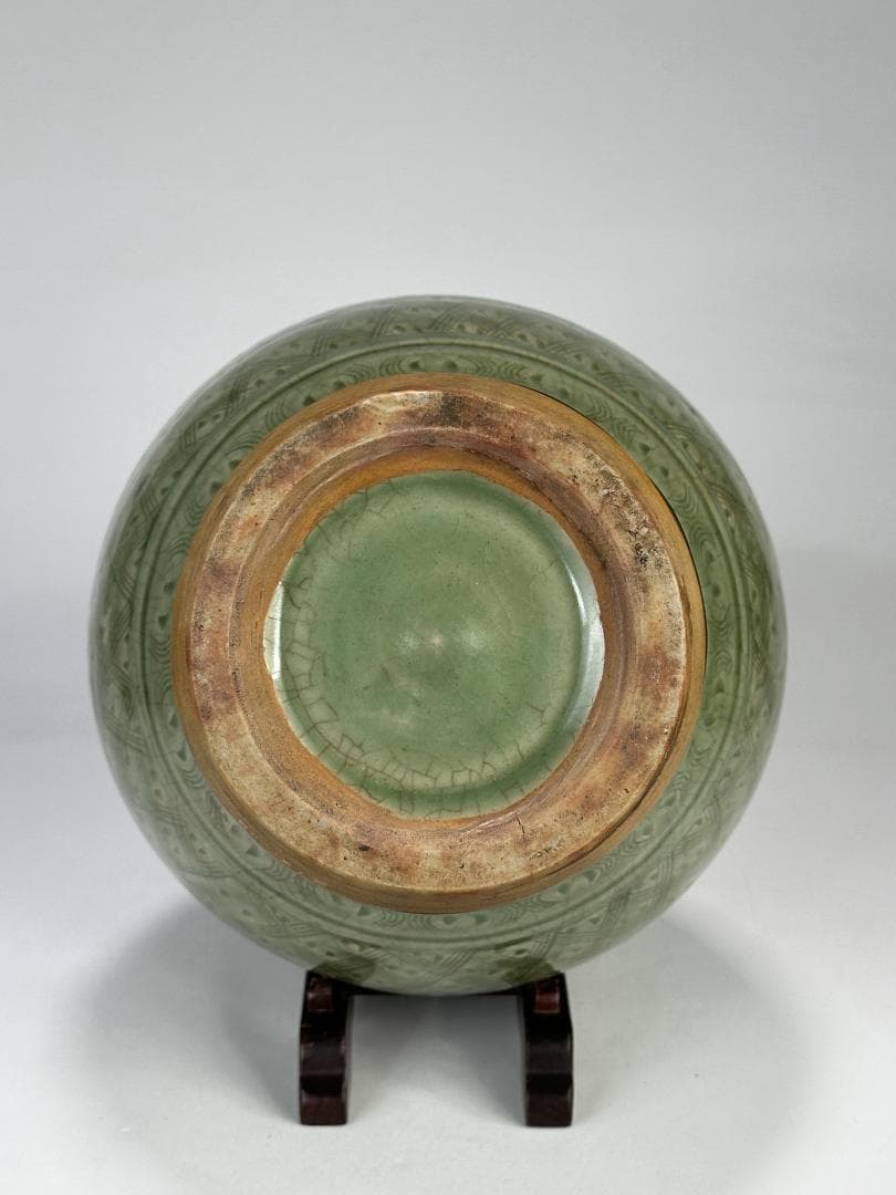 中国美術 龍泉窯 天龍寺 青磁 七官 花瓶 花器 時代 古物 唐物 明