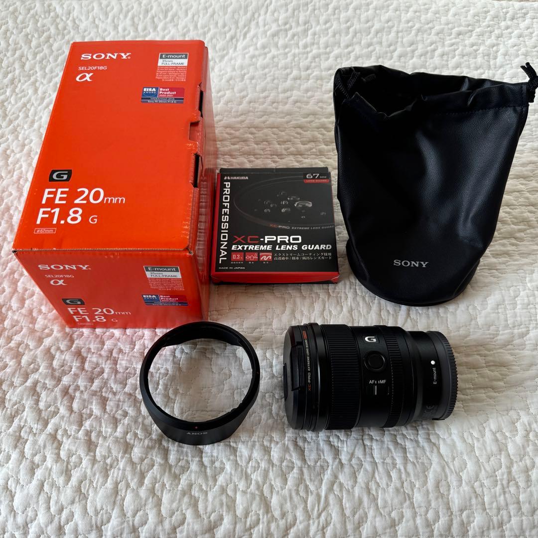 極美品】SONY FE 20mm F1.8 G ZXプロテクター付（SONY FE 20mm F1.
