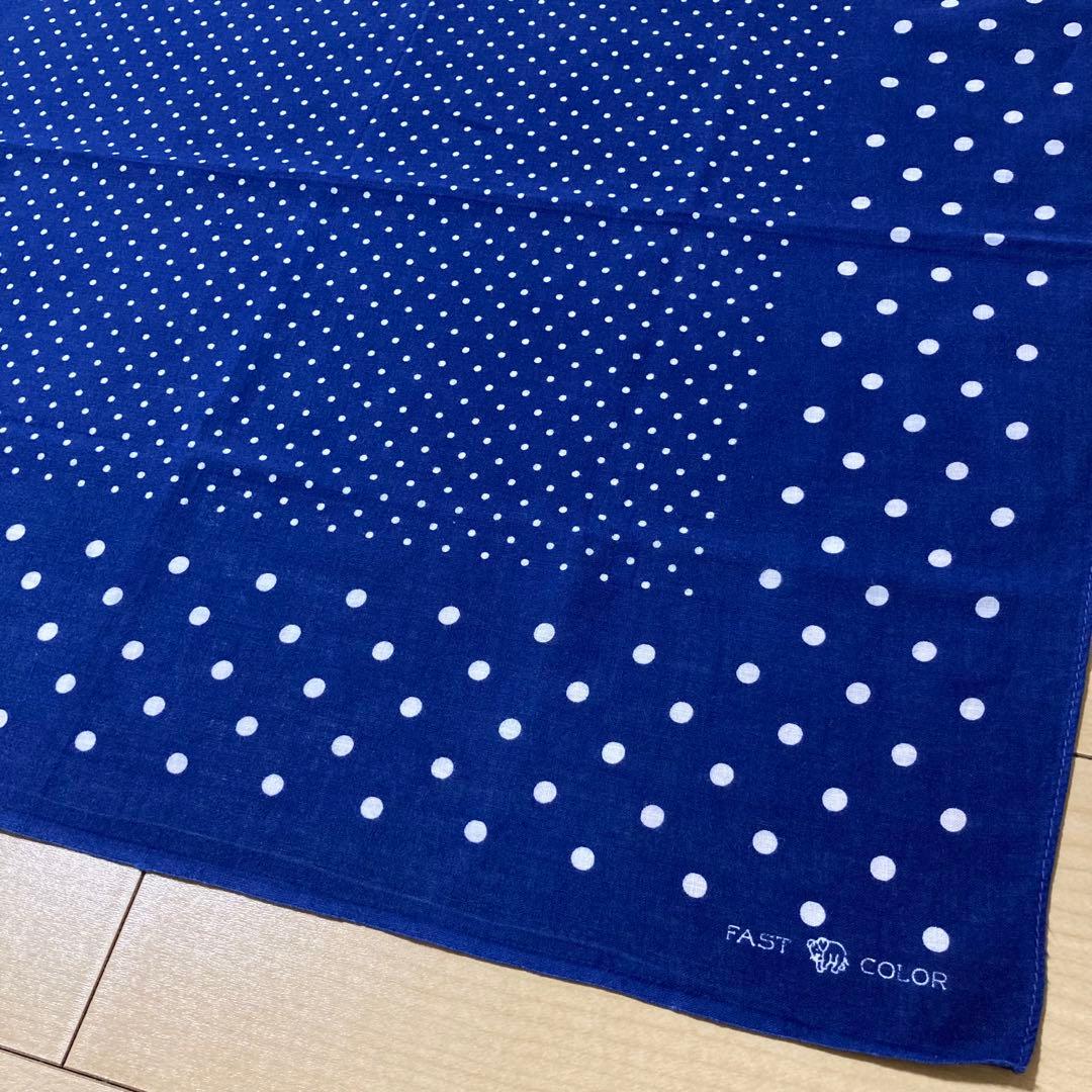希少 40s 50s 下鼻 ゾウ 片耳 ドット バンダナ FAST COLOR