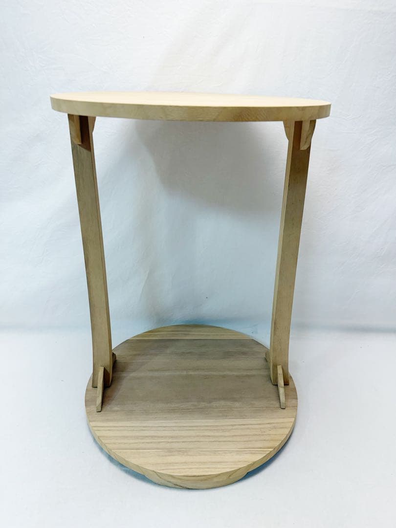 ほぼ未使用 茶道具 弘斎作 利休好写し 桐 丸卓 組み立式 元箱 ほぼ未使用 茶道具 利休好写し 桐 丸卓 組み立式 元箱 ほぼ未使用