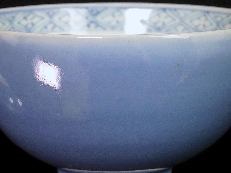 古伊万里 薄瑠璃 蓋茶碗 江戸期 E380AS-CHs - メルカリ