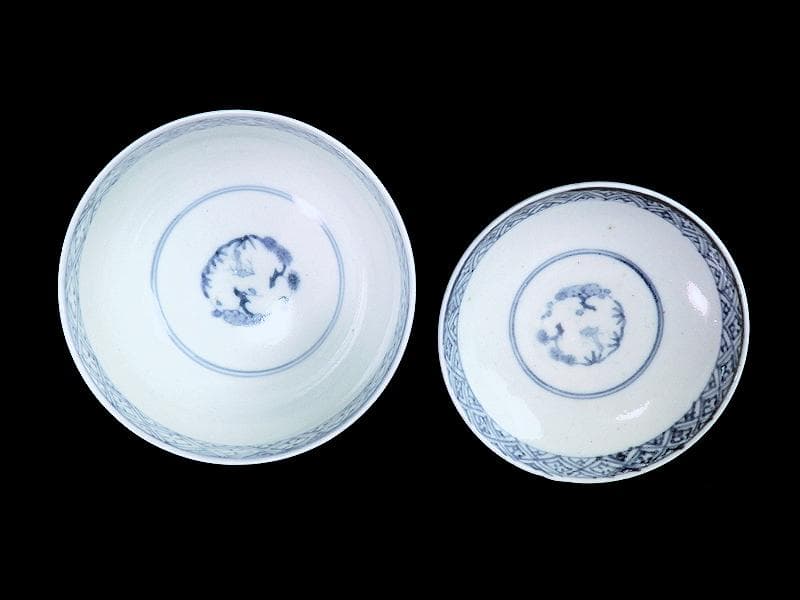 古伊万里 薄瑠璃 蓋茶碗 江戸期 E380AS-CHs