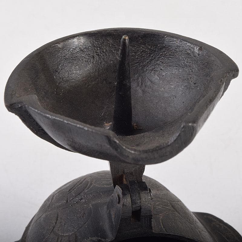 中国　古銅　唐銅　燭台　在銘　V　R9164