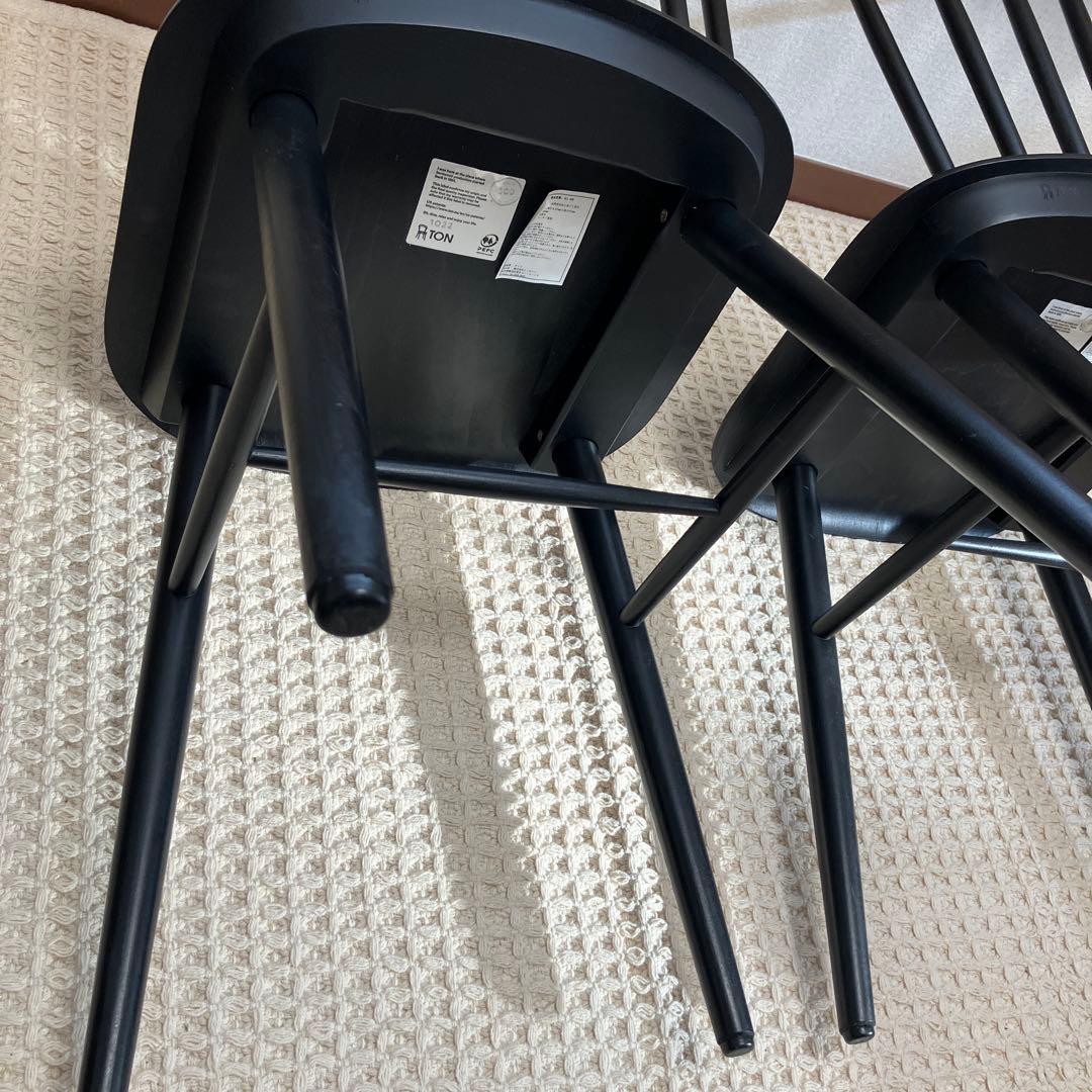 TON トーネット ウィンザーチェア 黒 ブラック 2脚セット①