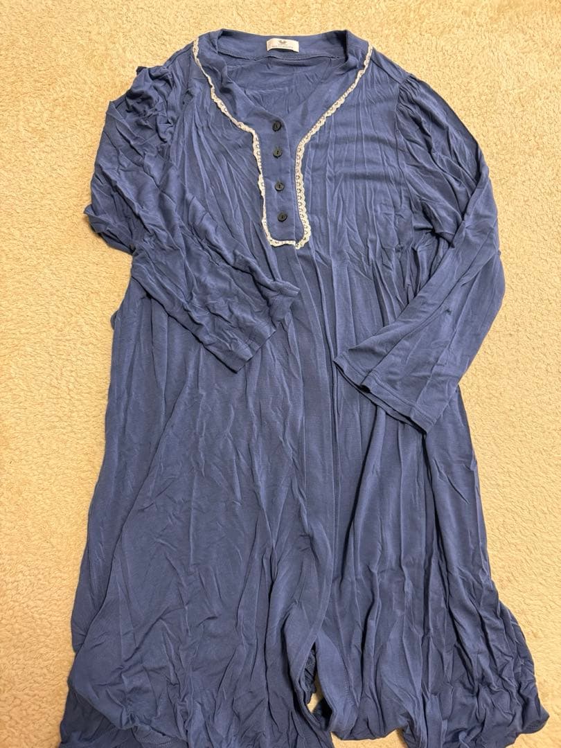 【産前・産後兼用】 Wacoal マタニティ パジャマ M~L ブルー